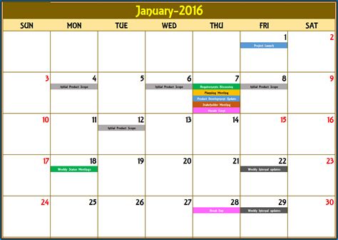 √ Free Editable Monthly Schedule Template Excel