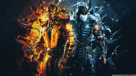 Scorpion Vs Sub Zero Mortal Kombat Wallpaper