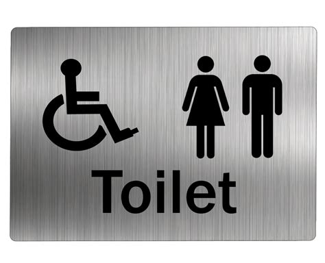 Handicap and Unisex Toilet Sign