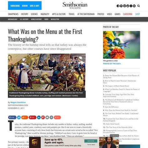 Resources :: What Was on the Menu at the First Thanksgiving ...