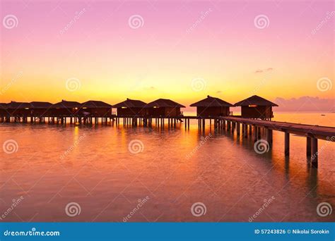 Water Bungalows on Maldives Island Stock Photo - Image of holiday ...