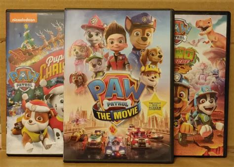 PAW PATROL - The Movie, Dino Rescue & Pups Save Christmas DVD Lot Of 3 ...