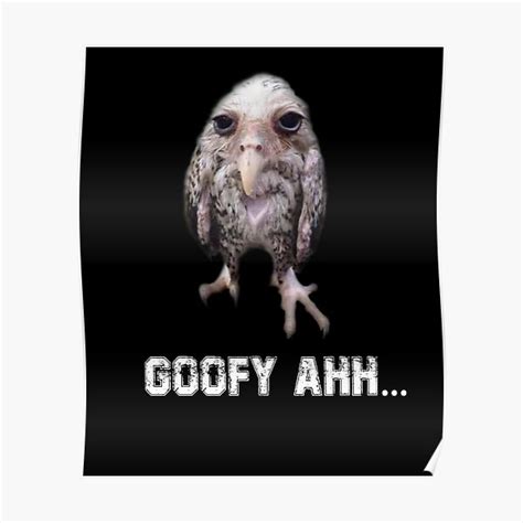 "Goofy Ahh Funny Meme with Goofy Ahh Bird" Poster for Sale by ...