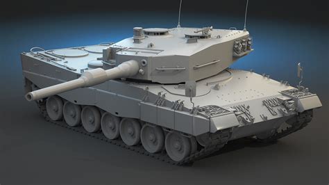 Low-poly battle tank leopard 2a4 3D model - TurboSquid 1586309