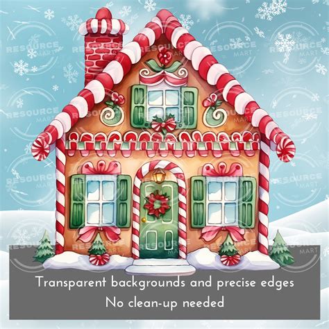 Christmas Gingerbread House Clipart Transparent PNG, Xmas Winter Clip ...