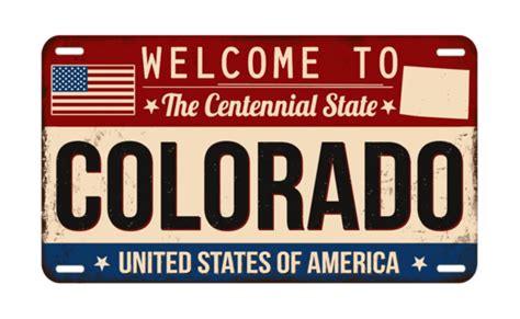 Colorado State License Plate Colorado State Number Vector, Colorado ...