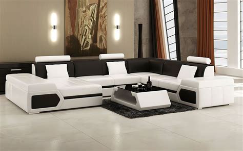 Lanz Modern Leather Sectional with Chaise | Modern leather sectional ...