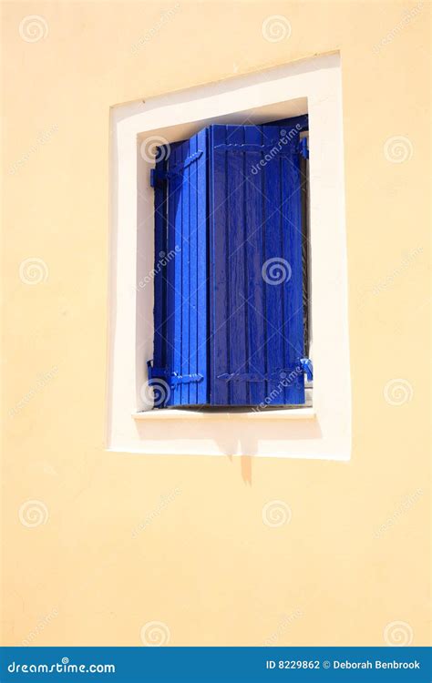 Blue window shutters stock photo. Image of blue, architecture - 8229862