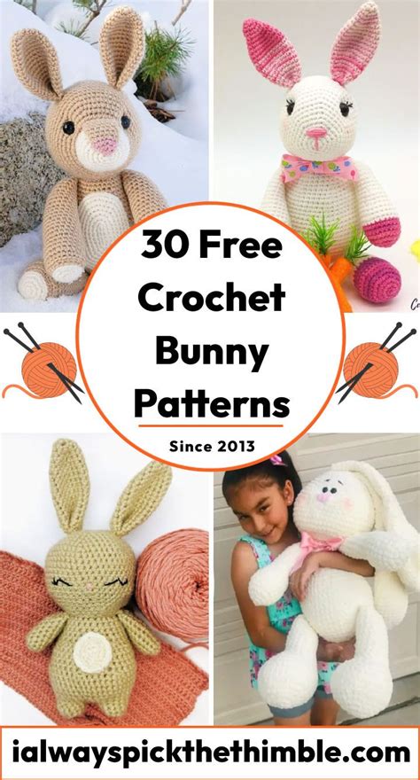 30 Free Crochet Bunny Pattern (Amigurumi Patterns)