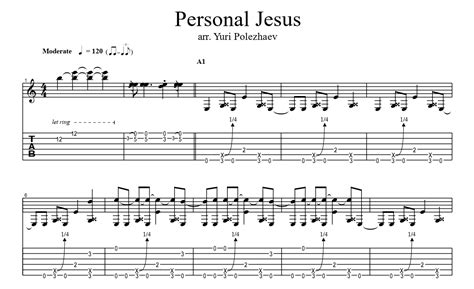 Personal Jesus for guitar. Guitar sheet music and tabs.