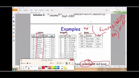 Relational Algebra Examples - YouTube