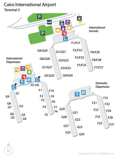 Cairo airport terminal map - Map of cairo airport terminal (Egypt)