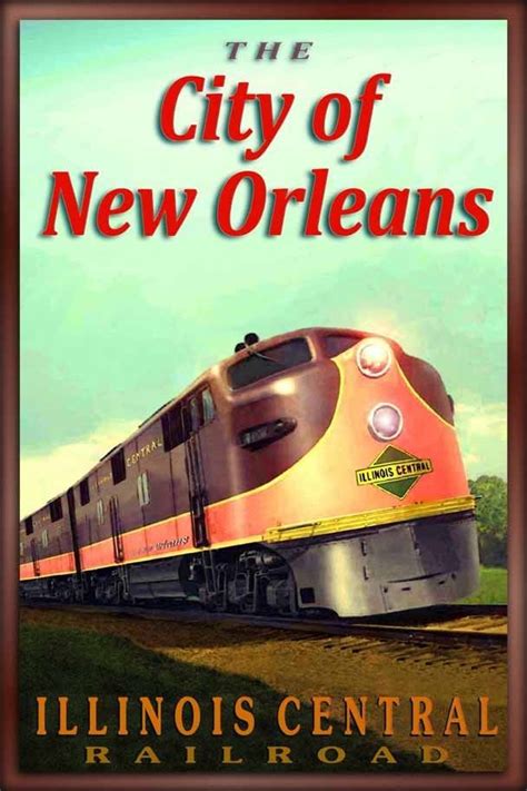 CITY of NEW ORLEANS Illinois Central Railroad Train EMD E7 Poster Art ...