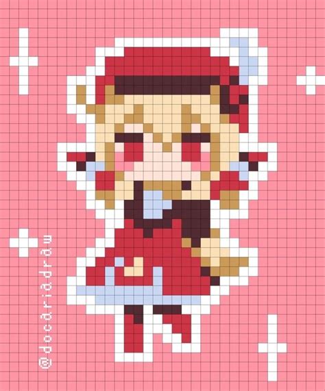 Minecraft Chibi Pixel Art Grid