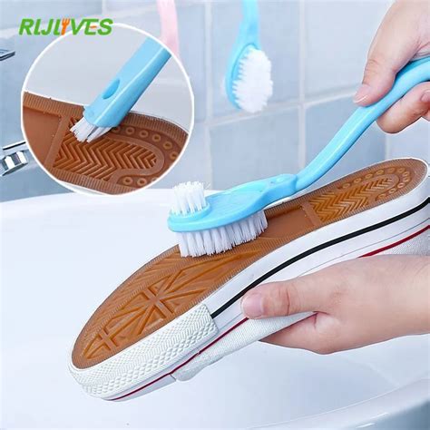 Shoe Brush Double Long Handle Cleaner Cleaning Brushes Washing Toilet ...