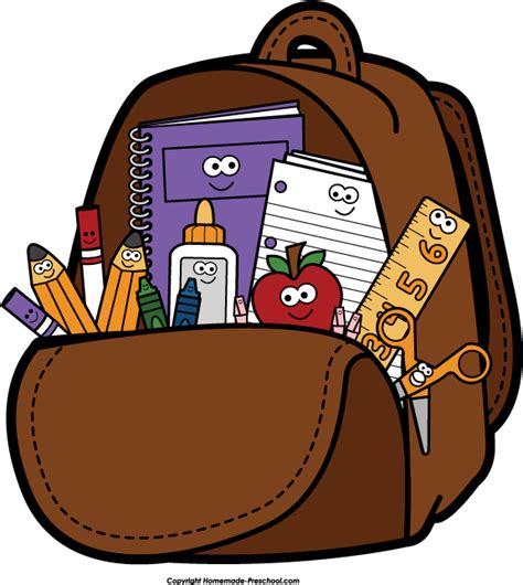 School Backpack Clip Art N2 free image download