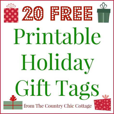 20 Printable Holiday Gift Tags (FOR FREE!!) - Angie Holden The Country ...