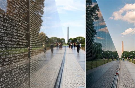 Vietnam Veterans Memorial, Washington D.C, US by Maya Lin- The black ...