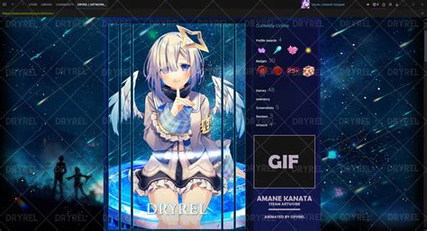 ArtStation - Amane Kanata Complete Animated Steam Profile (Multiple ...