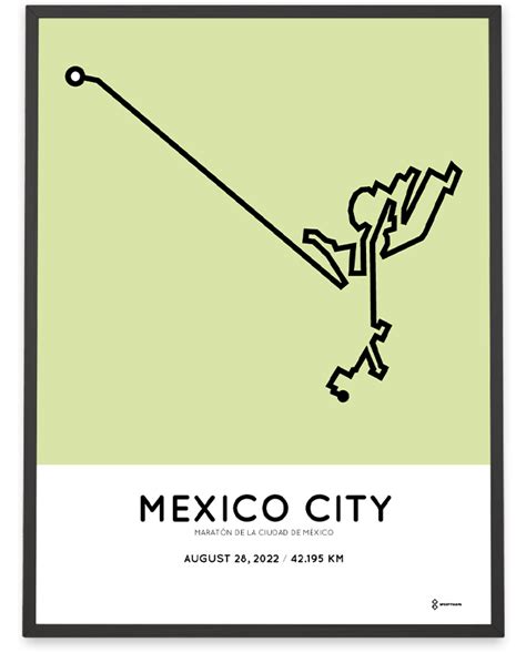 2022 Mexico City Marathon print – Sportymaps