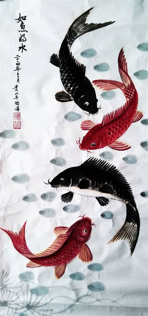 【purely hand-painted】Chinese traditional painting —— fish Painting by ...