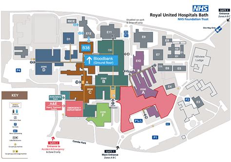 Maps to Wards and Departments | Royal United Hospitals Bath