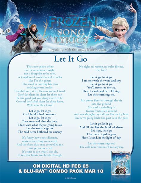 Frozen Let it go lyric sheet - Frozen Photo (36756147) - Fanpop - Page 8