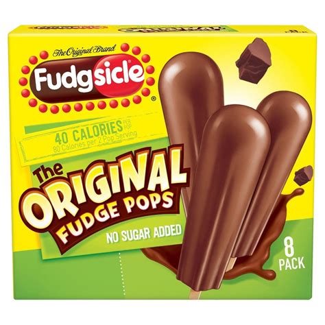 Fudgesicle No Sugar Added Original Frozen Fudge Pops - 8pk | Fudge pops ...