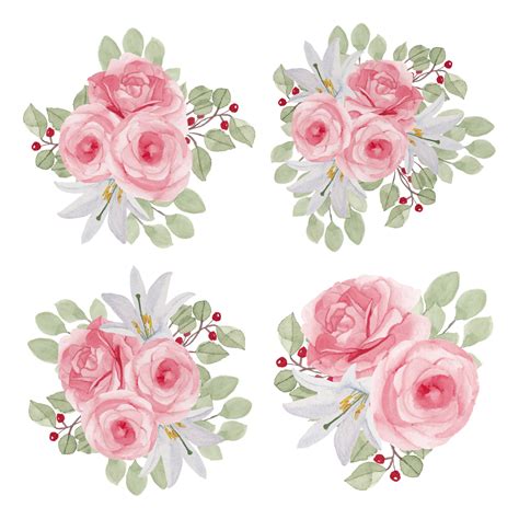 Roses Watercolor Clipart Png Pink Floral Clipart Png | The Best Porn ...