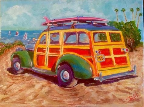 "Woodie Surfing Wagon" by Rose Marie Herczeg inspired by a 3 cookie ...