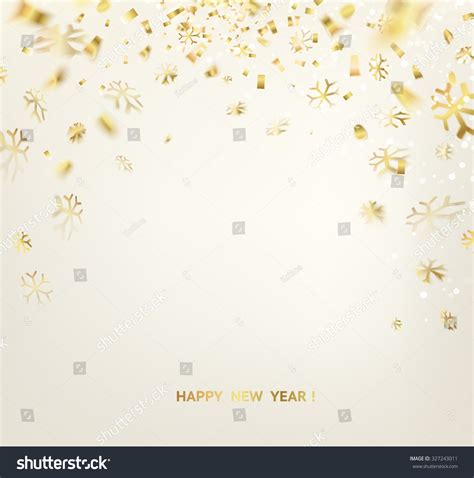 Happy New Year Card Template Over Gray Background With Golden Sparks ...