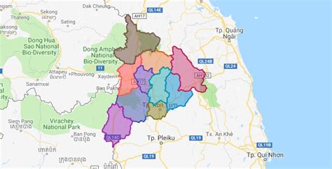 Map of Kon Tum province - Thong Thai Real