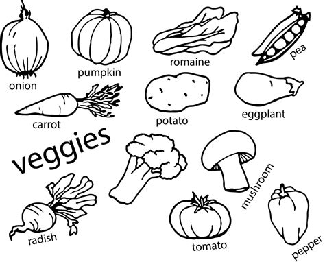 Normal Vegetables Coloring Sheets Coloring Pages