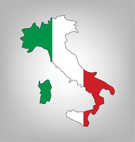 Italian flag map vector design 32069398 Vector Art at Vecteezy