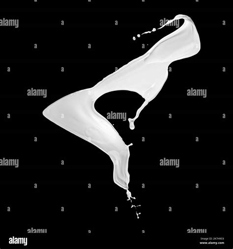 Milk splash, isolated on black background. white splash Stock Photo - Alamy