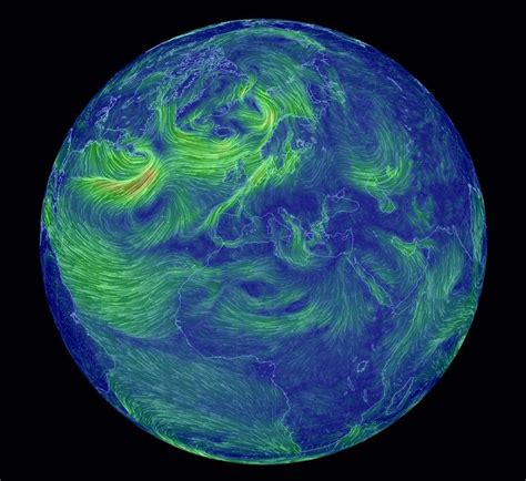 earth :: an animated map of global wind and weather | Wind map, Global ...