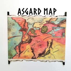 Asgard Map Old Norse Ásgardr in Norse Mythology the Dwelling - Etsy