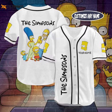 Personalized Bart Simpson Baseball Jersey, Bart Simpson Jersey Shirt ...