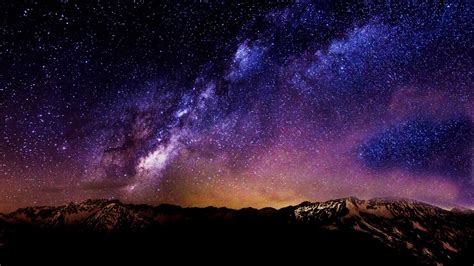 stars, Night, Landscape, Starry Night, Mountain, Long Exposure, Galaxy ...