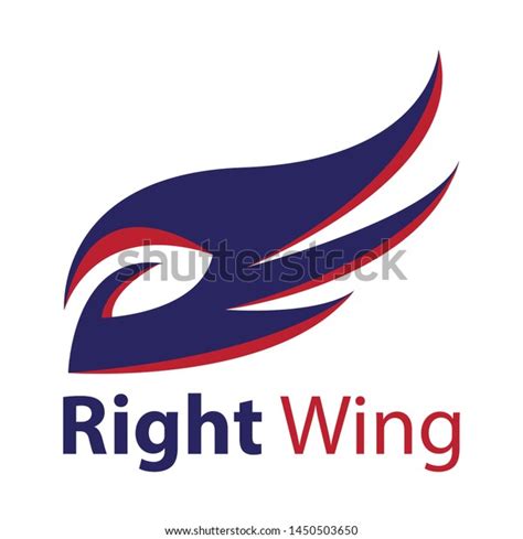 Right Wing Simple Icon Logo Like Stock Vector (Royalty Free) 1450503650 ...