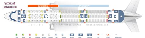 Seat Map and Seating Chart Airbus A350 900 Qatar Airways | Qatar ...