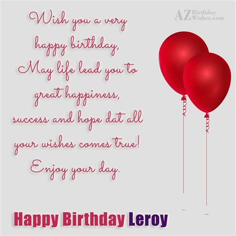 Happy Birthday Leroy