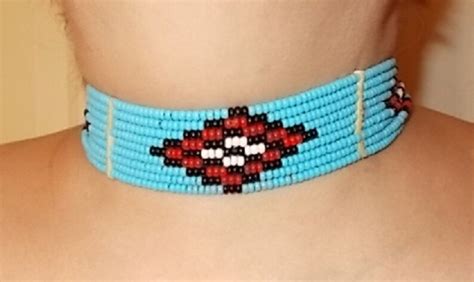 Native American Design Beaded Choker cherokee - Etsy