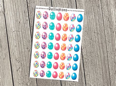 Stickers Easter egg stickers Easter stickers Colored | Etsy