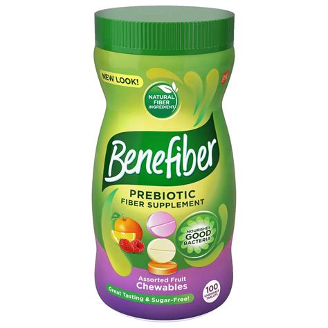 Benefiber Prebiotic Assorted Fiber Supplement Chewable Fruit Tablets ...