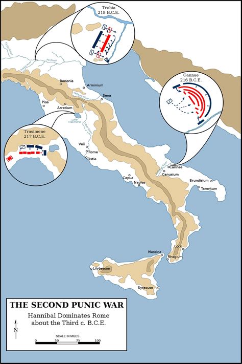 24x36 gallery poster, Map of Battle of Trebia, Lake Trasimene and ...