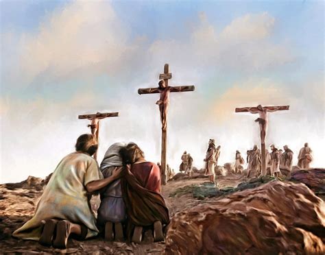 Crucifixion Religion Jesus Christ Art Painting Painting by Andres Ramos