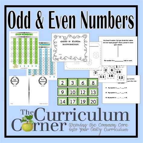 Odd and Even Numbers - The Curriculum Corner 123