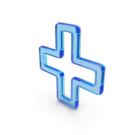 Blue Glass Math Addition Symbol 3D Object 2299243777 | Shutterstock