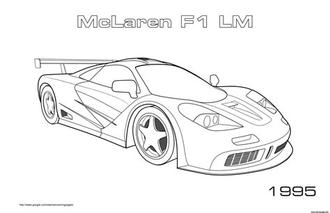 Mclaren F1 Lm 1995 Coloring page Printable